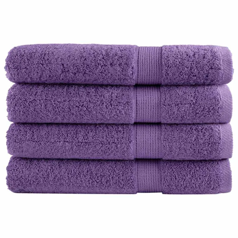 Rankšluosčiai SOLUND, 4vnt., violetiniai, 100x200cm, 600g/m²