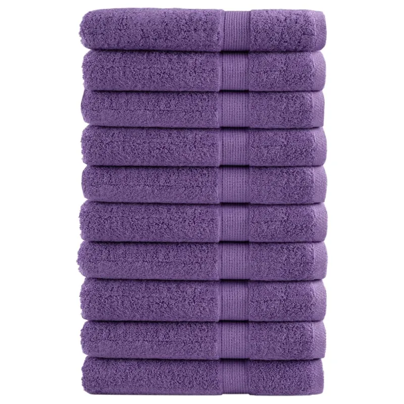 Rankšluosčiai SOLUND, 10vnt., violetiniai, 100x200cm, 600g/m²