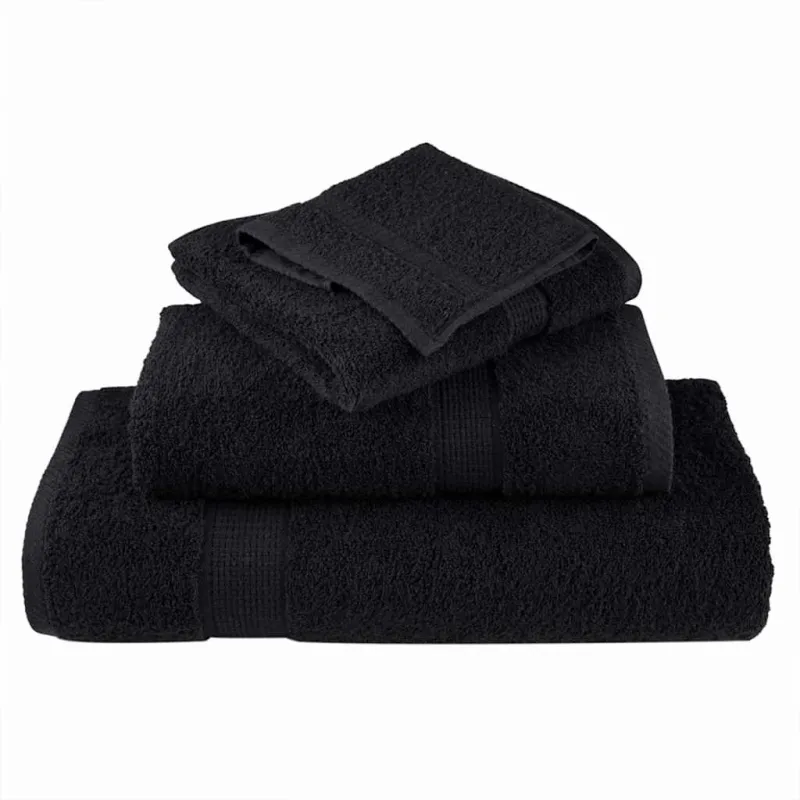 Svečių Rankšluostis SOLUND 10 pcs Juoda 15 x 21 cm 550 gsm