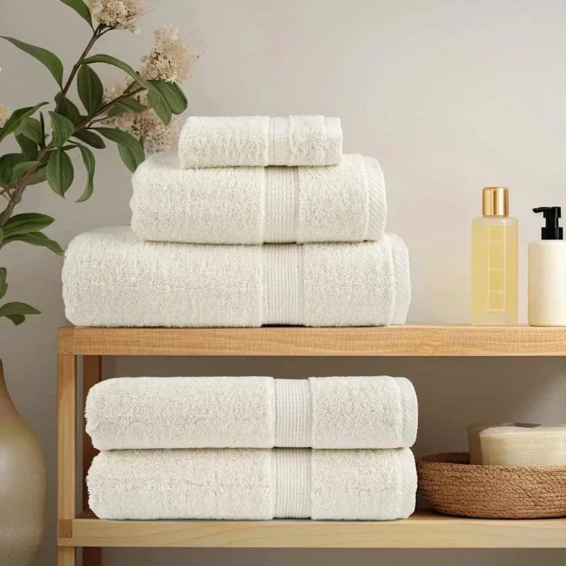 Svečių Rankšluostis SOLUND 10 pcs Kreminė 15 x 21 cm 550 gsm