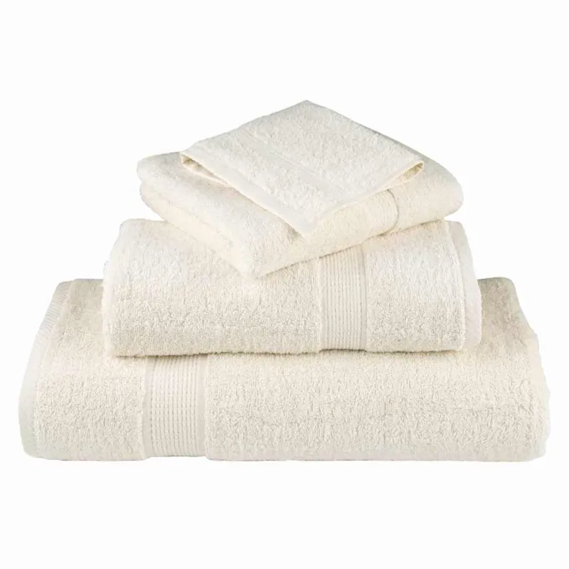 Svečių Rankšluostis SOLUND 10 pcs Kreminė 15 x 21 cm 550 gsm