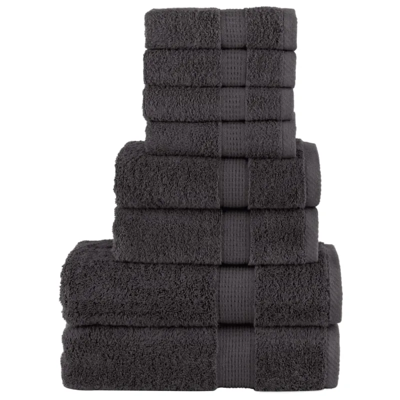 Rankšluosčių rinkinys SOLUND, 8vnt., antracito, 600g/m²