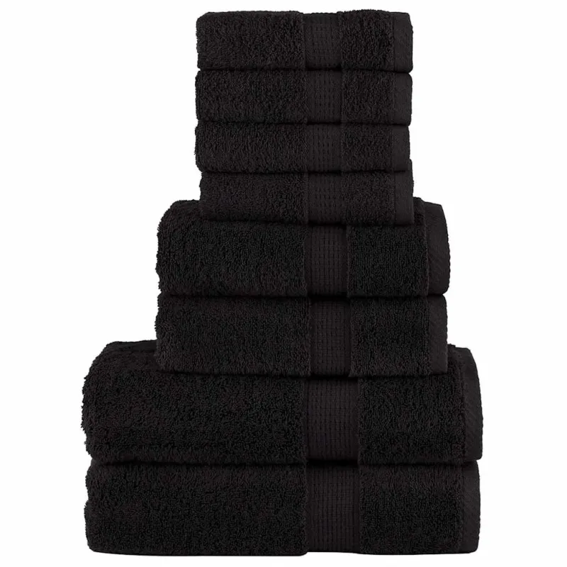 Rankšluosčių rinkinys SOLUND, 8vnt., juodi, 600g/m²
