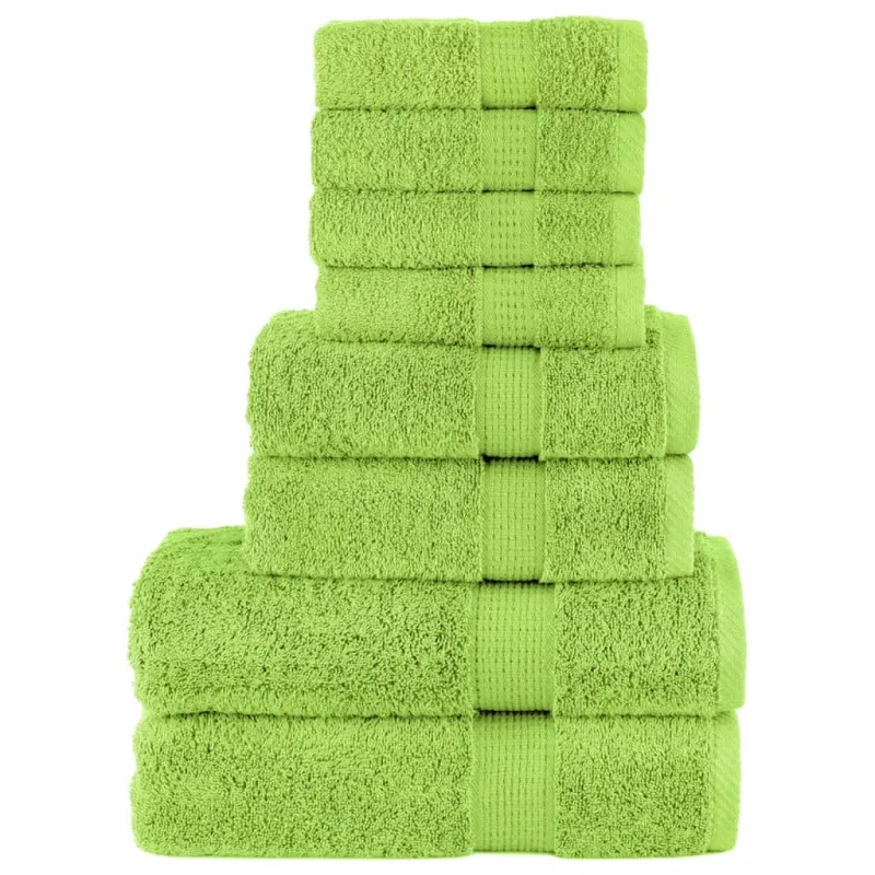 Rankšluosčių rinkinys SOLUND, 8vnt., obuolio žali, 600g/m²