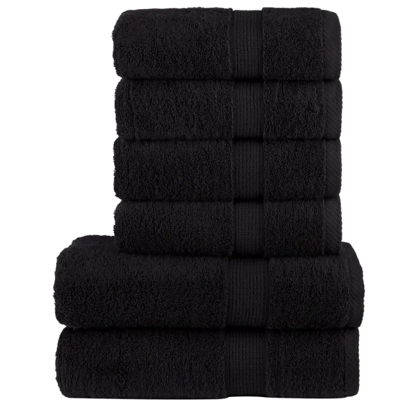 Rankšluosčių rinkinys SOLUND, 6vnt., juodi, 600g/m²