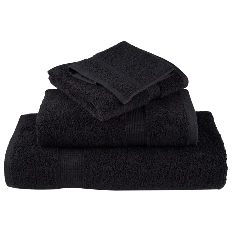 Rankšluosčių rinkinys SOLUND, 6vnt., juodi, 600g/m²