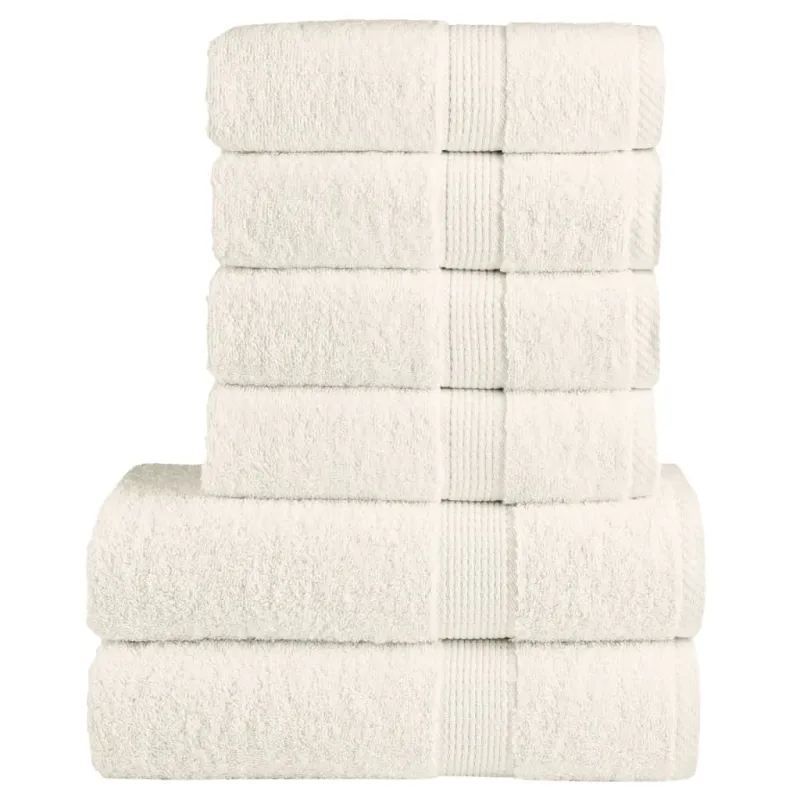 Rankšluosčių rinkinys SOLUND, 6vnt., kreminiai, 600g/m²