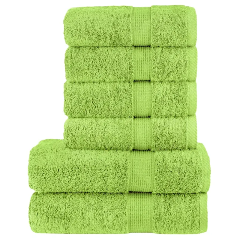 Rankšluosčių rinkinys SOLUND, 6vnt., obuolio žali, 600g/m²