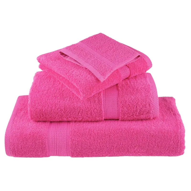 Rankšluosčių rinkinys SOLUND, 6vnt., rožiniai, 600g/m²