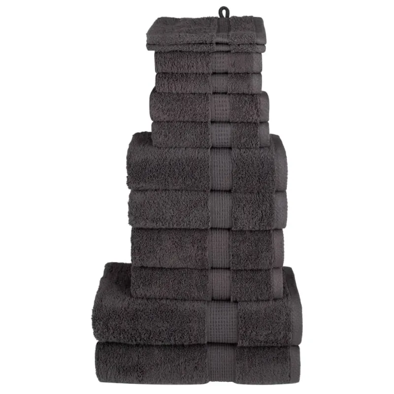 Rankšluosčių rinkinys SOLUND, 12vnt., antracito, 600g/m²