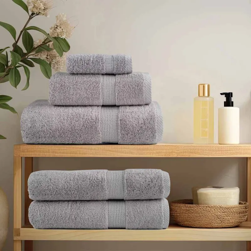 Rankšluosčių rinkinys SOLUND, 12vnt., pilki, 600g/m²
