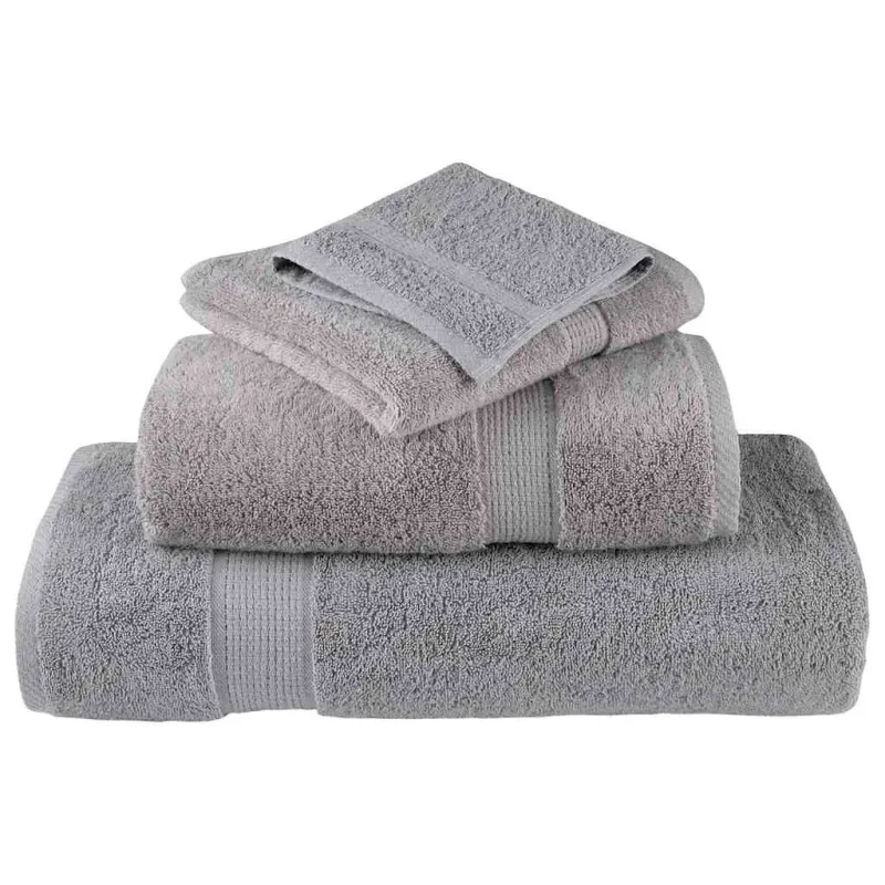 Rankšluosčių rinkinys SOLUND, 12vnt., pilki, 600g/m²