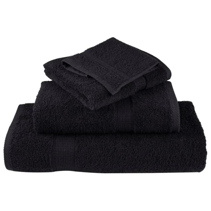 Rankšluosčių rinkinys SOLUND, 12vnt., juodi, 600g/m²