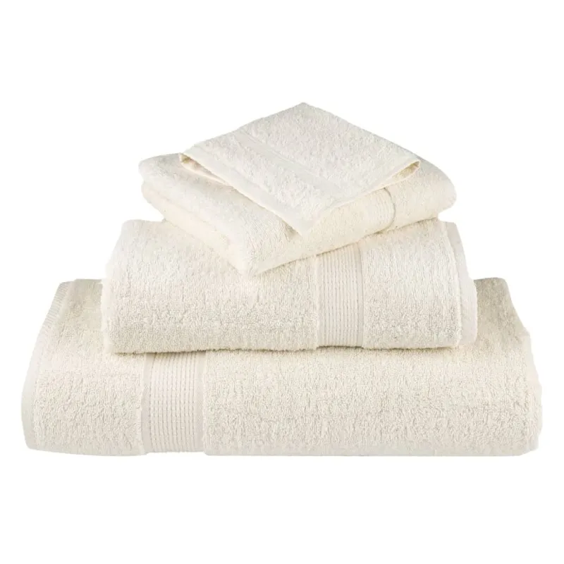 Rankšluosčių rinkinys SOLUND, 12vnt., kreminiai, 600g/m²