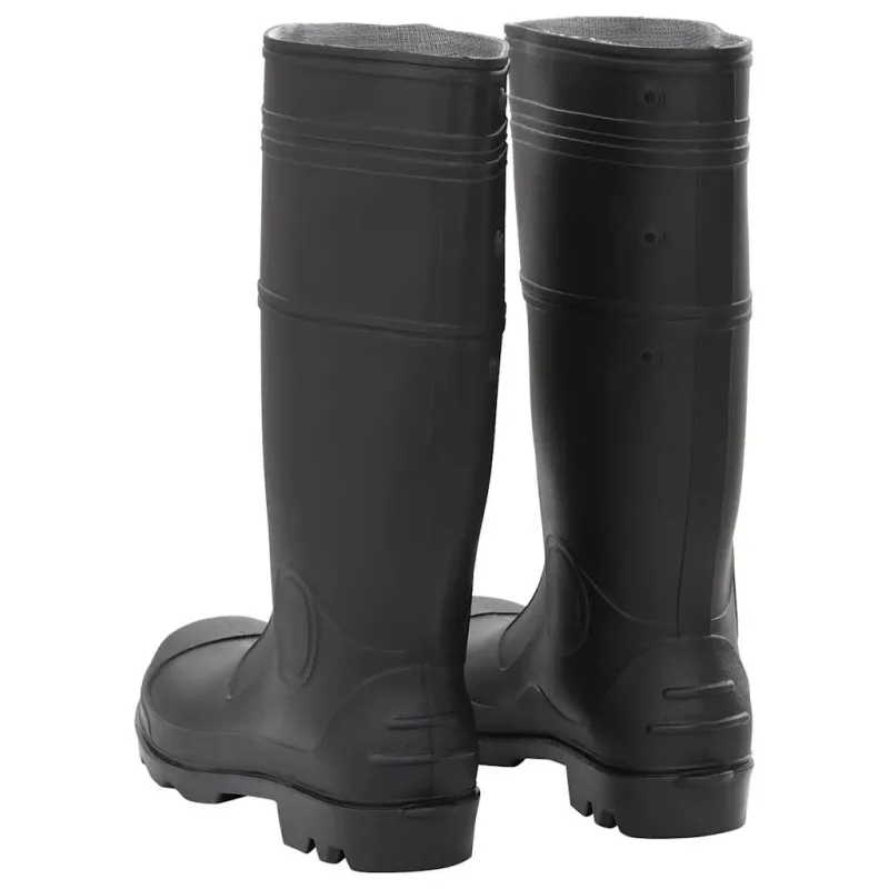 Guminiai batai, juodos spalvos, PVC, 45 dydžio