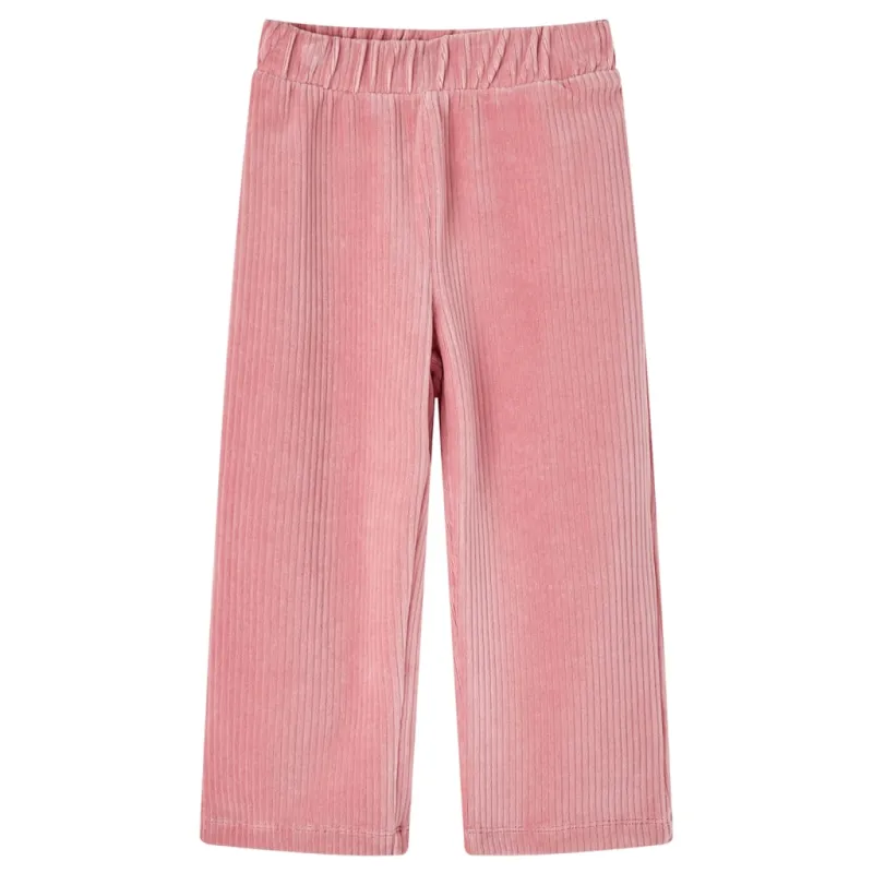 Vaikiškos kelnės, šviesiai rožinės spalvos, velvetas, 116 dydžio