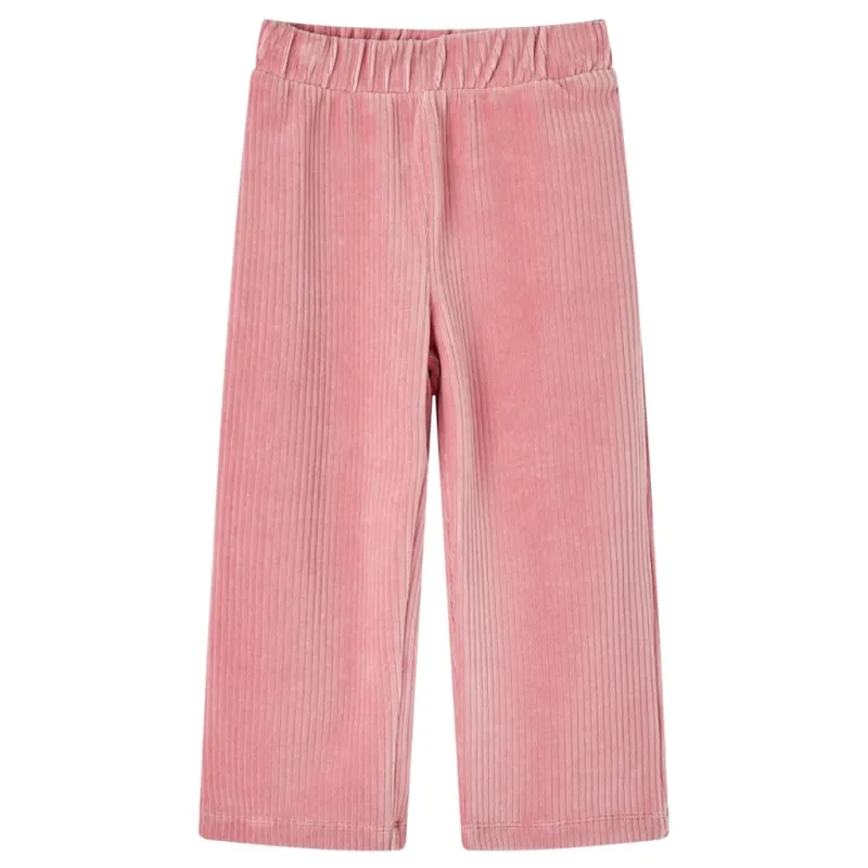 Vaikiškos kelnės, šviesiai rožinės spalvos, velvetas, 128 dydžio