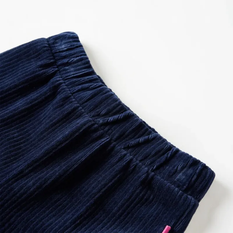 Vaikiškos kelnės, tamsiai mėlynos spalvos, velvetas, 116 dydžio