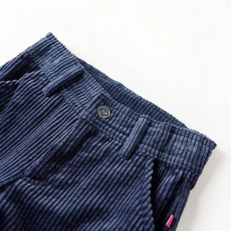 Vaikiškos kelnės, tamsiai mėlynos spalvos, velvetas, 116 dydžio