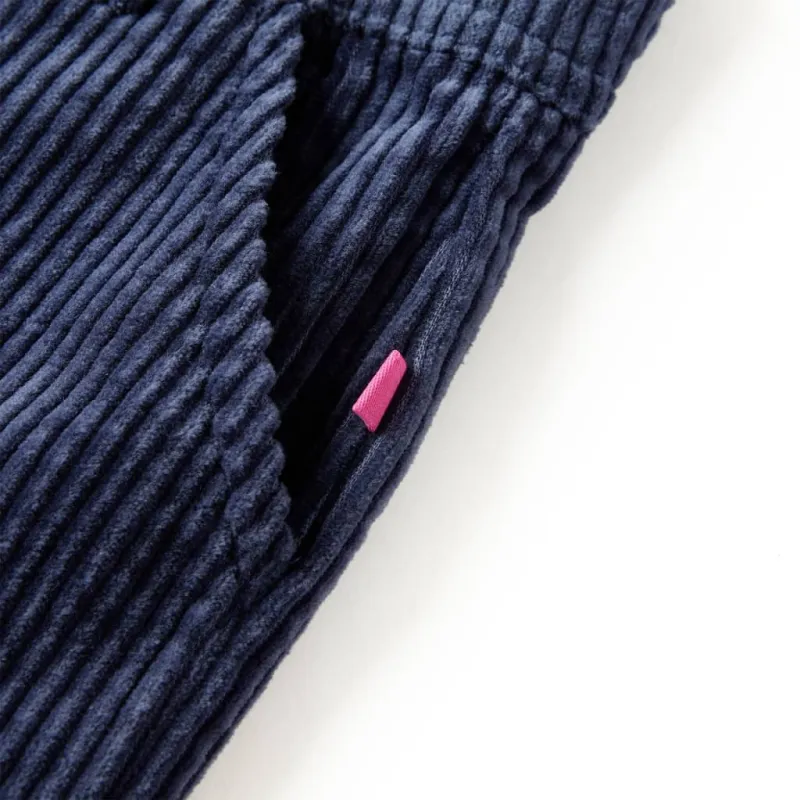 Vaikiškos kelnės, tamsiai mėlynos spalvos, velvetas, 116 dydžio