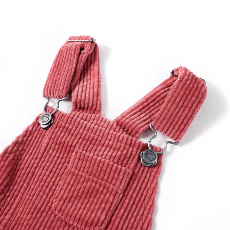Vaikiškas kombinezonas-suknelė, rožinės spalvos, velvetas, 116 dydžio