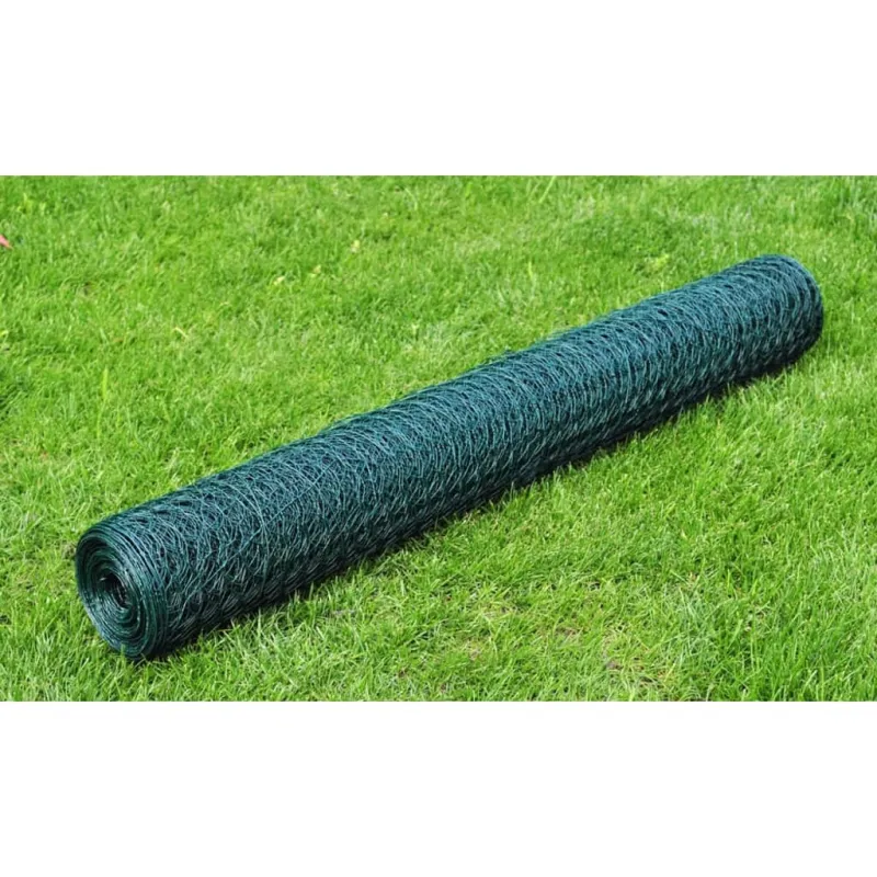 Vielos tinklas, žalias, 25x0,5m, dengtas PVC danga