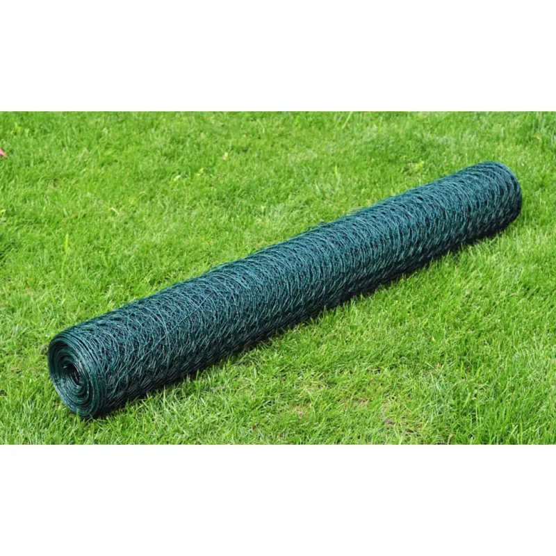 Vielos tinklas, žalias, 25x0,75m, dengtas PVC danga