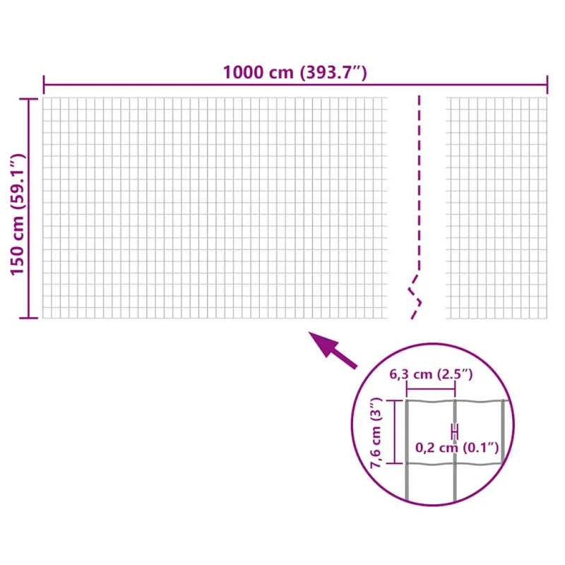 Euro tvoros komplektas, žalias, 10x1,5m, plienas