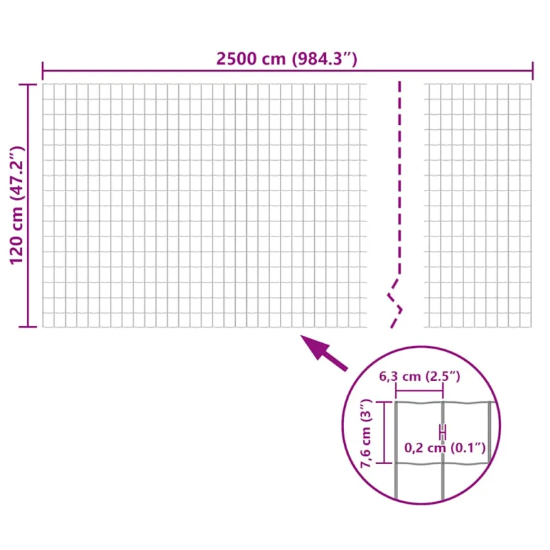 Euro tvoros komplektas, žalias, 25x1,2m, plienas