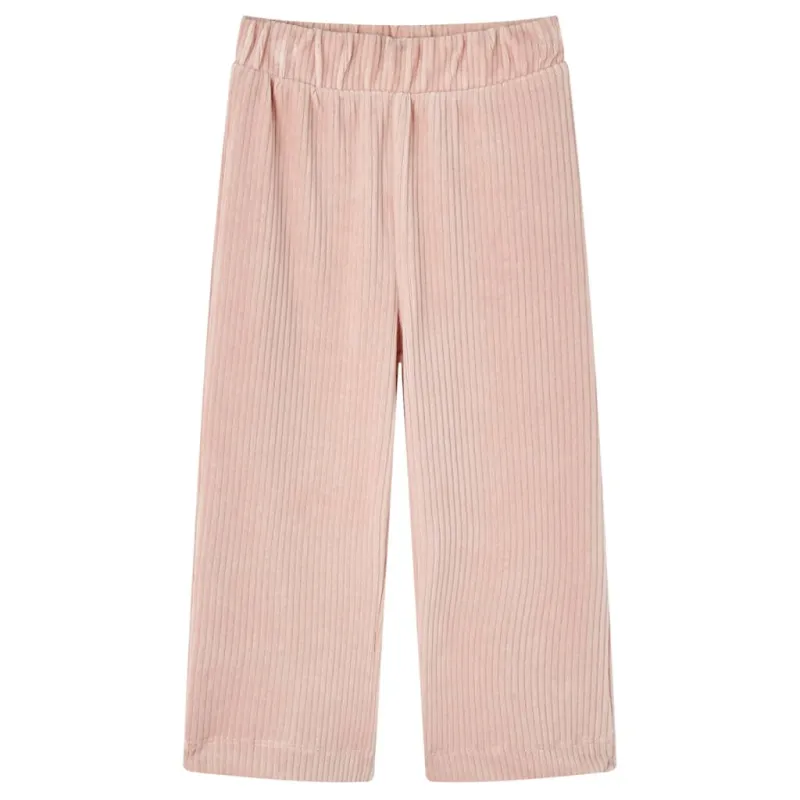 Vaikiškos kelnės, šviesiai rožinės spalvos, velvetas, 128 dydžio