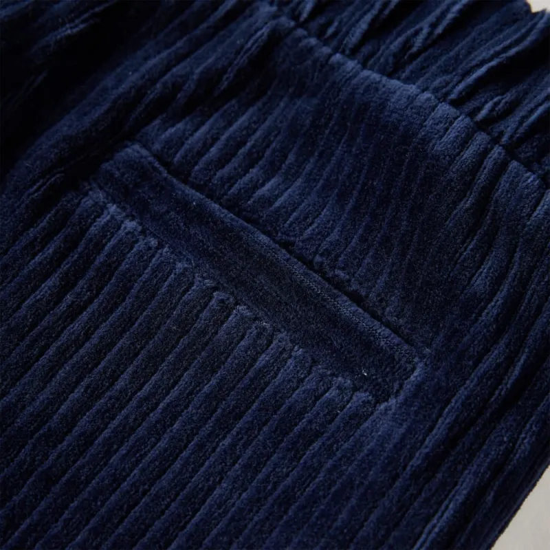 Vaikiškos kelnės, tamsiai mėlynos spalvos, velvetas, 92 dydžio