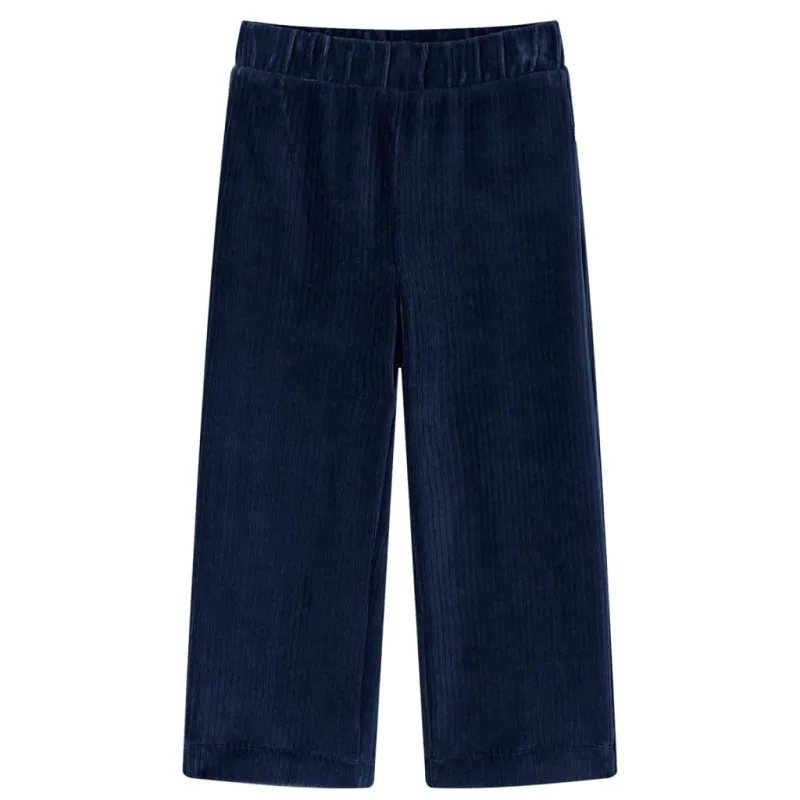 Vaikiškos kelnės, tamsiai mėlynos spalvos, velvetas, 104 dydžio