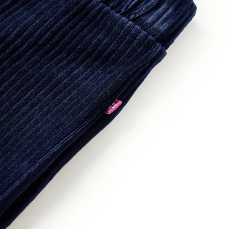 Vaikiškos kelnės, tamsiai mėlynos spalvos, velvetas, 128 dydžio