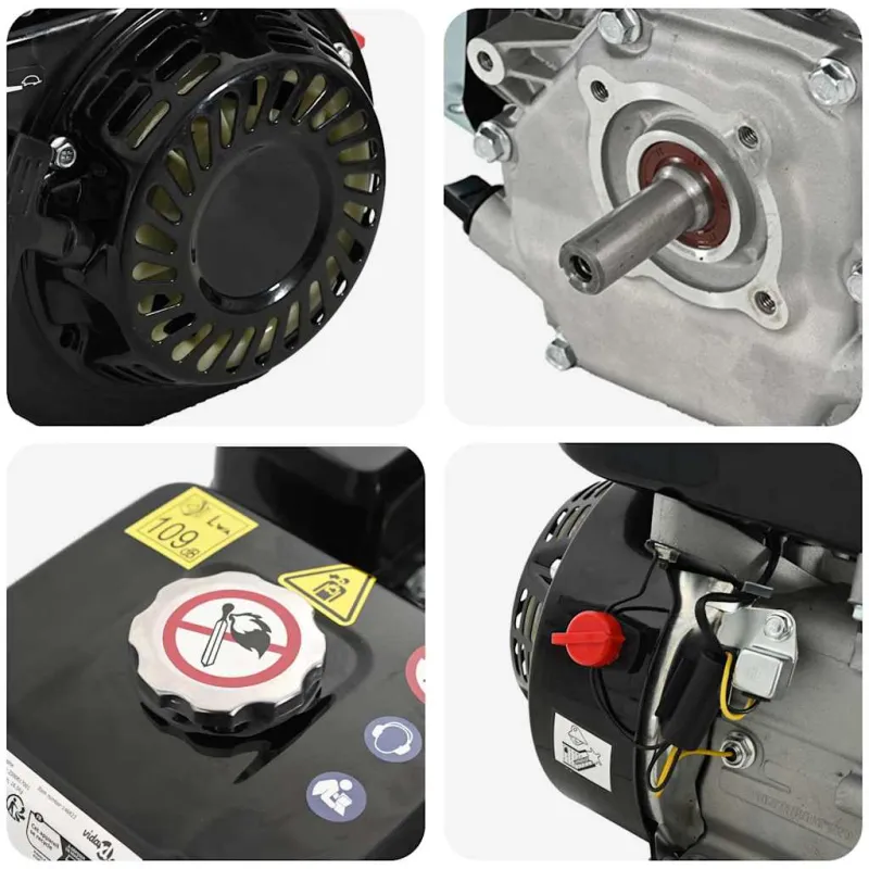 Benzininis variklis, juodas, 6,5 HP, 4,8 kW