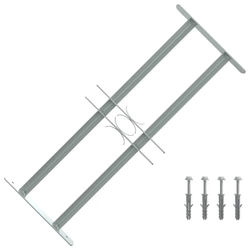 Reguliuojama apsauginė grotelė langams su 2 skersiniais, 500-650mm