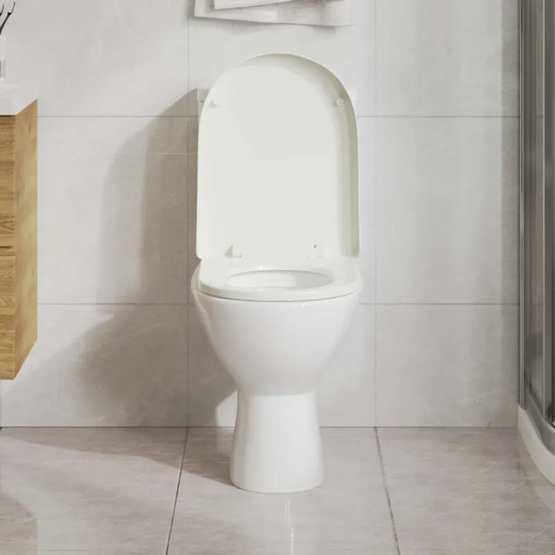 Klozeto sėdynė su Soft Close mechanizmu, balta, ovalo formos