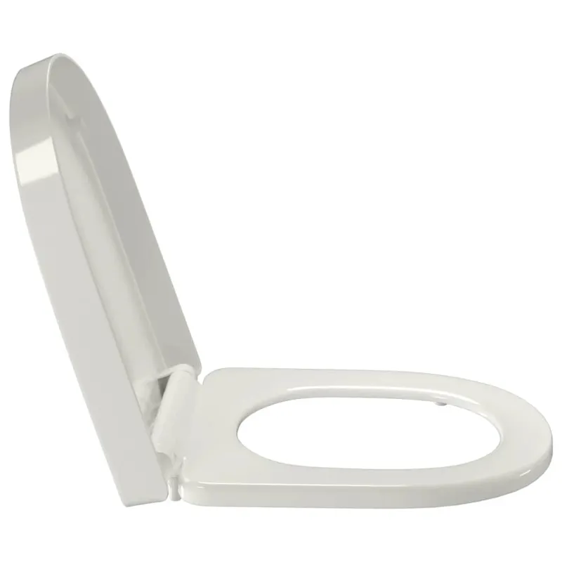 Klozeto sėdynė su Soft Close mechanizmu, kvadrato formos, balta