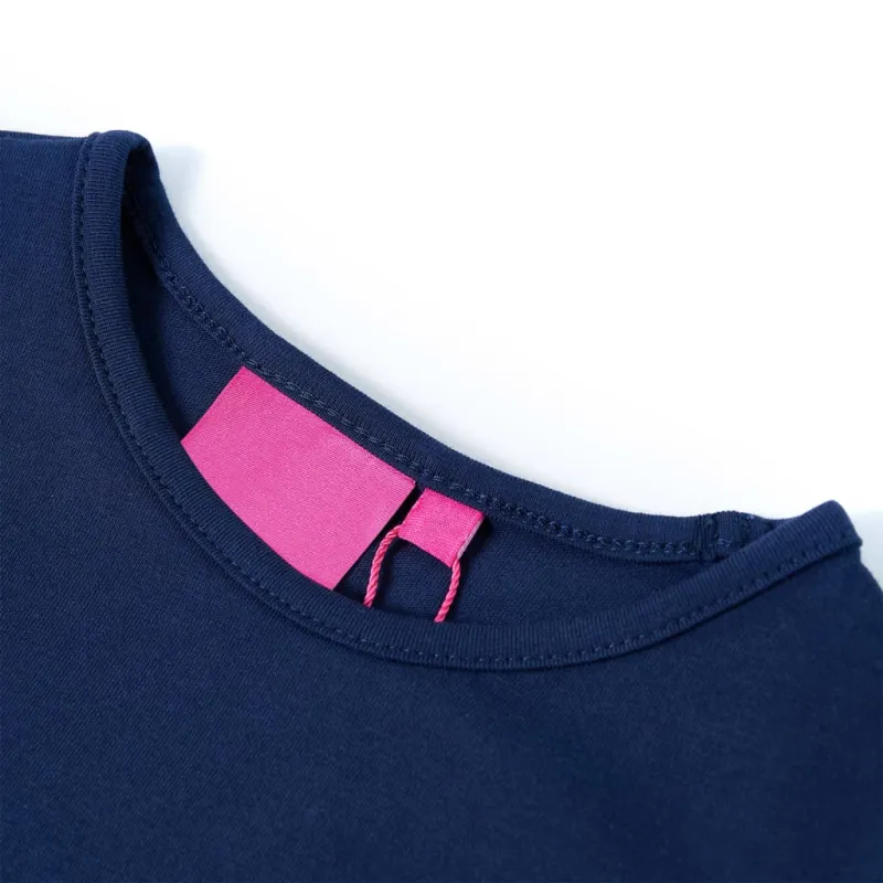 Vaikiški marškinėliai ilgomis rankovėmis, tamsiai mėlyni