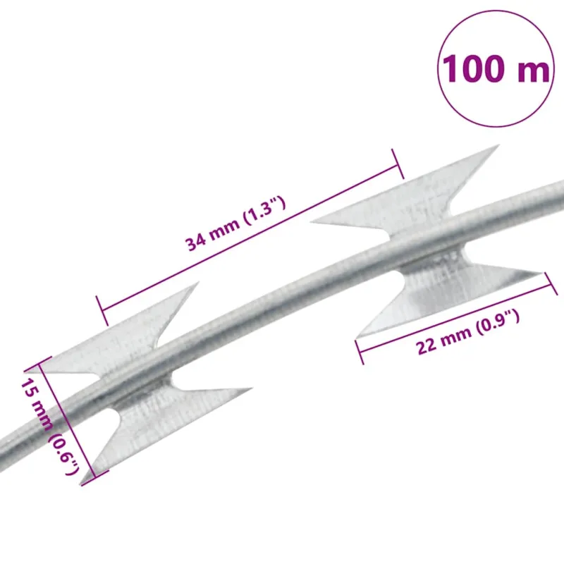 BTO-22 Pjaunanti viela Concertina su sąvaržomis, 100m, plienas