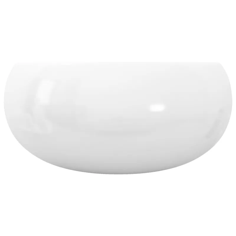 Praustuvas, apvalus, keramika, baltas, 40x15 cm