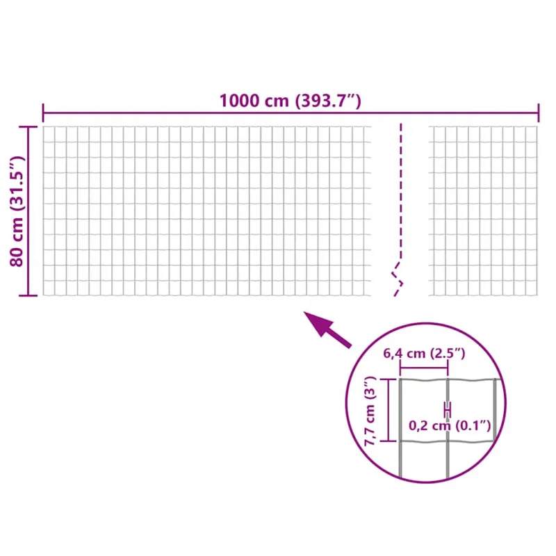 Euro tvora, pilka, 10x0,8m, plienas