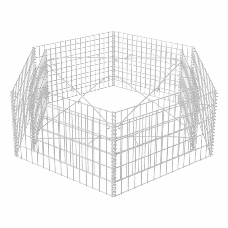 Šešiakampis gabiono vazonas, 160x140x50cm, aukštas