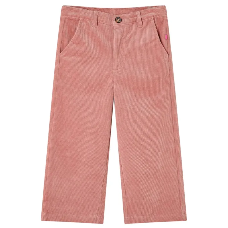 Vaikiškos kelnės, sendintos rožinės spalvos, velvetas, 128 dydžio