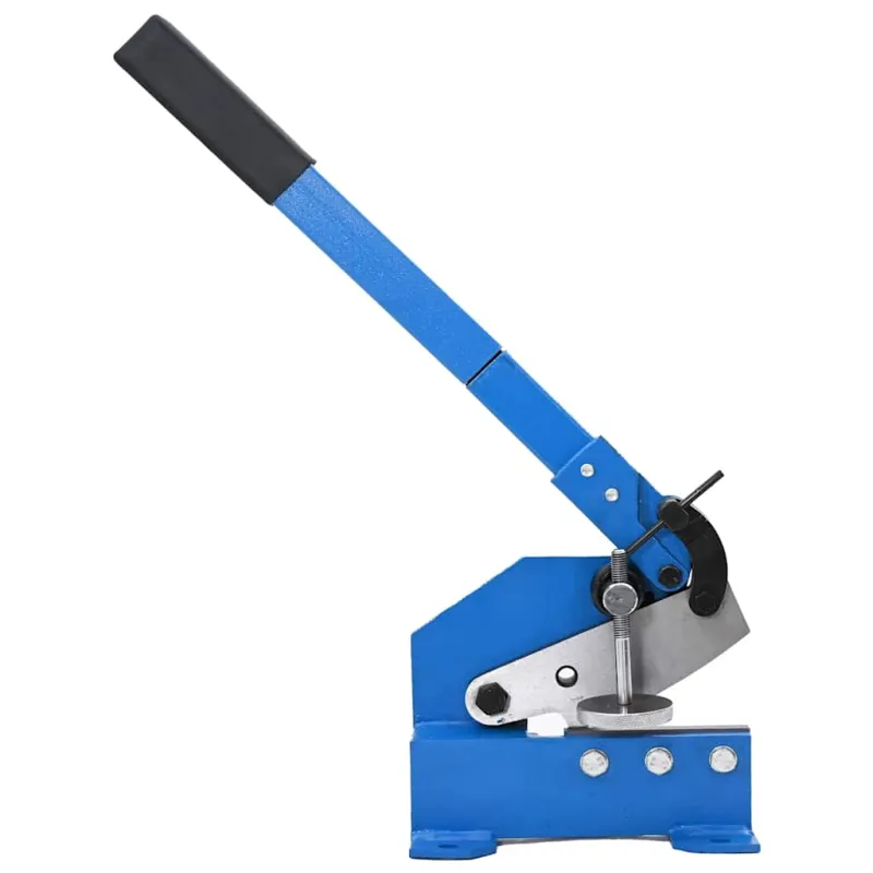Metalo žirklės su svirtimi, mėlynos spalvos, 125mm