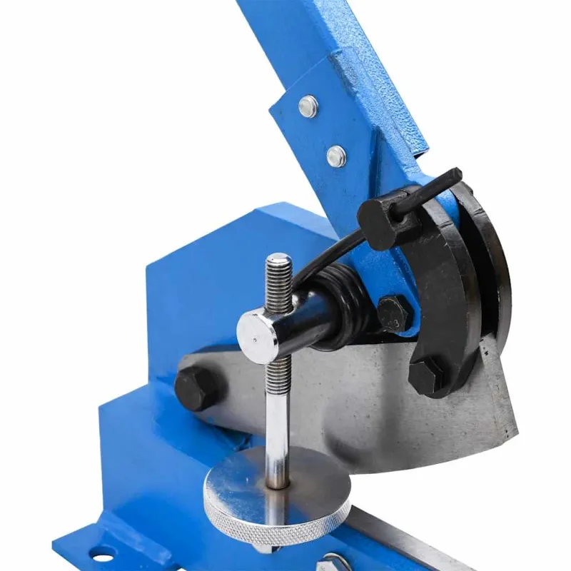 Metalo žirklės su svirtimi, mėlynos spalvos, 125mm