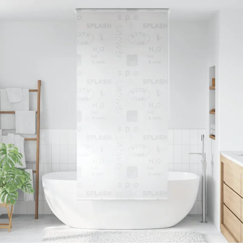 Dušo roletas, 80x240 cm, su užrašais
