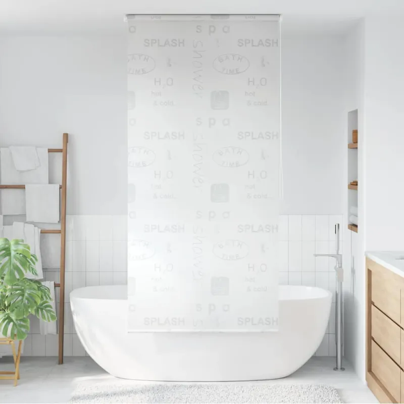 Dušo roletas, 100x240 cm, su užrašais