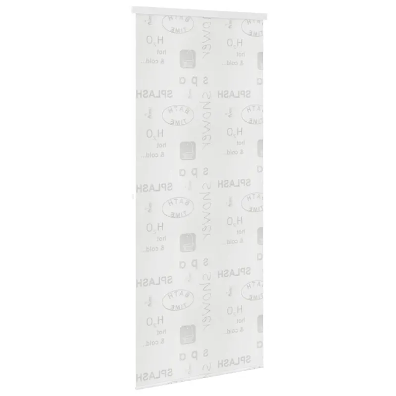 Dušo roletas, 100x240 cm, su užrašais