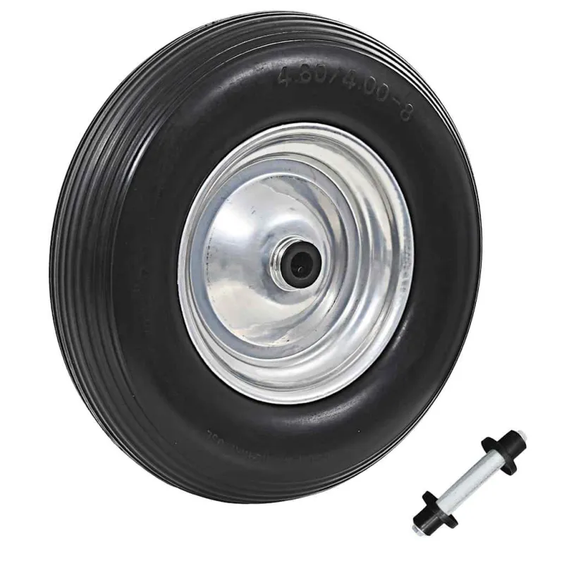 Karučio ratas su ašimi, 4.00-8390mm, tvirtas PU