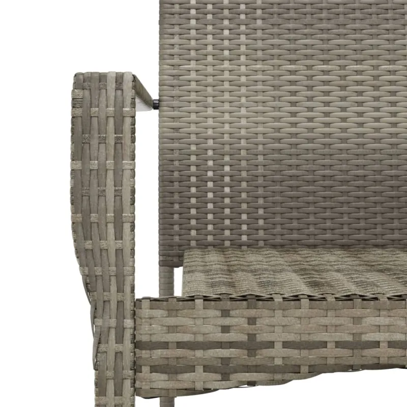 Sodo komplekti, 5 osainen, musta/harmaa, rattan-tyylinen, sis. tyynyt